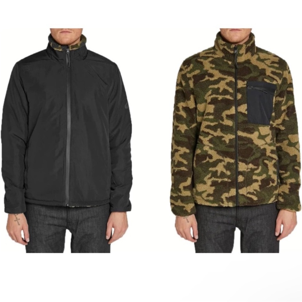 NWT MSRP $230 PENFIELD MEN'S KARSTENS REVERSIBLE CAMO FLEECE JACKET - SIZE L